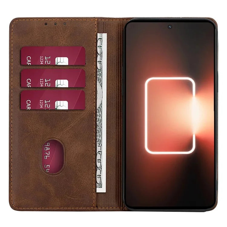For itel P55+ Case Calf Texture Magnetic Clasp Phone Wallet Cover