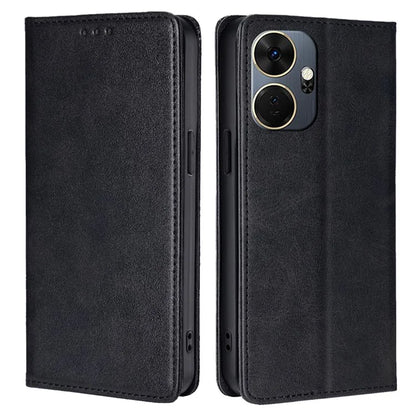 For itel P55+ Case Calf Texture Magnetic Clasp Phone Wallet Cover