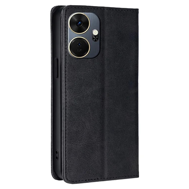 For itel P55+ Case Calf Texture Magnetic Clasp Phone Wallet Cover