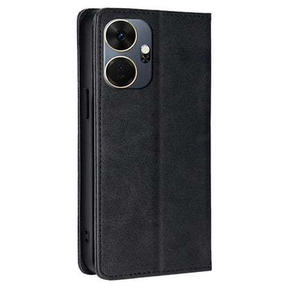For itel P55+ Case Calf Texture Magnetic Clasp Phone Wallet Cover