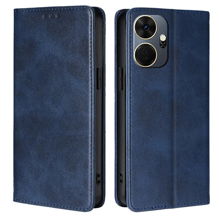 For itel P55+ Case Calf Texture Magnetic Clasp Phone Wallet Cover