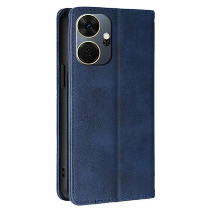 For itel P55+ Case Calf Texture Magnetic Clasp Phone Wallet Cover