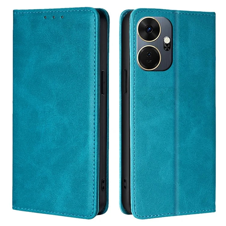 For itel P55+ Case Calf Texture Magnetic Clasp Phone Wallet Cover