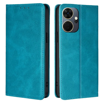 For itel P55+ Case Calf Texture Magnetic Clasp Phone Wallet Cover