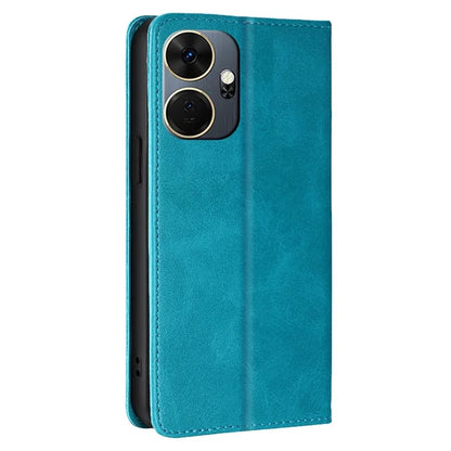 For itel P55+ Case Calf Texture Magnetic Clasp Phone Wallet Cover