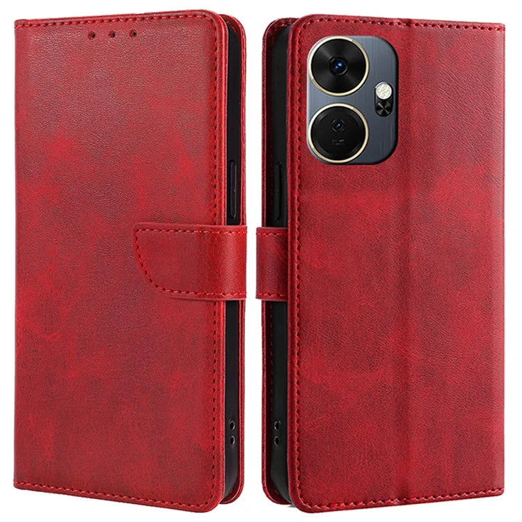 Wallet Case for itel P55+ Calf Texture Stand Phone Protector Shell