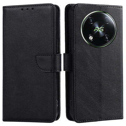 For itel RS4 4G Case Magnetic Clasp Leather Wallet Stand Calf Texture Phone Cover
