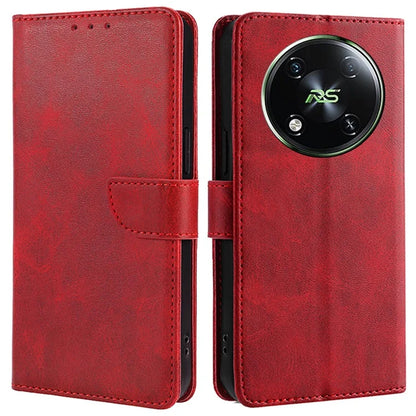 For itel RS4 4G Case Magnetic Clasp Leather Wallet Stand Calf Texture Phone Cover