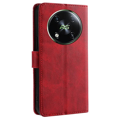 For itel RS4 4G Case Magnetic Clasp Leather Wallet Stand Calf Texture Phone Cover