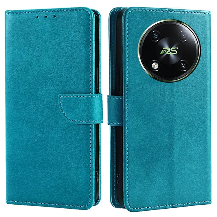 For itel RS4 4G Case Magnetic Clasp Leather Wallet Stand Calf Texture Phone Cover