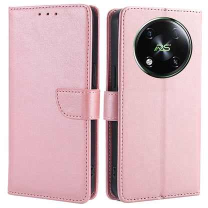 For itel RS4 4G Case Magnetic Clasp Leather Wallet Stand Calf Texture Phone Cover
