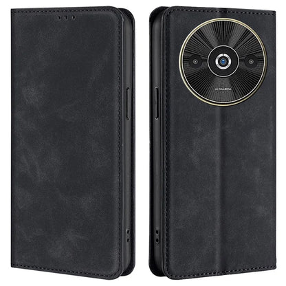 For Xiaomi Redmi A3 / Poco C61 4G Magnetic Case Leather Skin-Touch Feeling Phone Cover with Card Holder