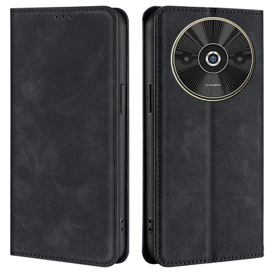 For Xiaomi Redmi A3 / Poco C61 4G Magnetic Case Leather Skin-Touch Feeling Phone Cover with Card Holder