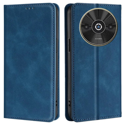 For Xiaomi Redmi A3 / Poco C61 4G Magnetic Case Leather Skin-Touch Feeling Phone Cover with Card Holder