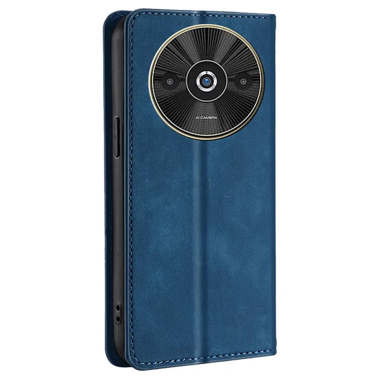For Xiaomi Redmi A3 / Poco C61 4G Magnetic Case Leather Skin-Touch Feeling Phone Cover with Card Holder
