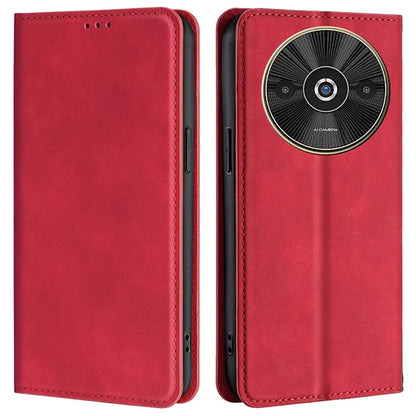For Xiaomi Redmi A3 / Poco C61 4G Magnetic Case Leather Skin-Touch Feeling Phone Cover with Card Holder