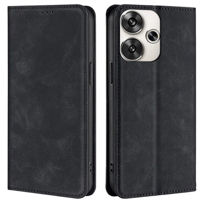 For Xiaomi Redmi Turbo 3 5G / Poco F6 5G Case PU Leather Stand Hidden Magnetic Phone Cover