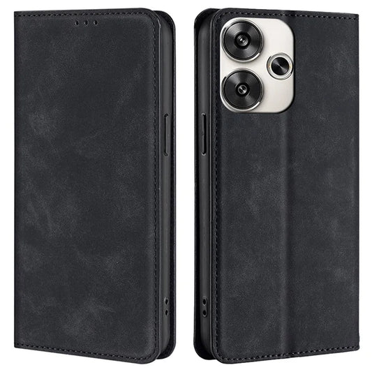 For Xiaomi Redmi Turbo 3 5G / Poco F6 5G Case PU Leather Stand Hidden Magnetic Phone Cover