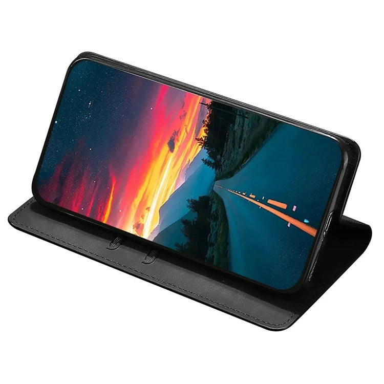 For Xiaomi Redmi Turbo 3 5G / Poco F6 5G Case PU Leather Stand Hidden Magnetic Phone Cover