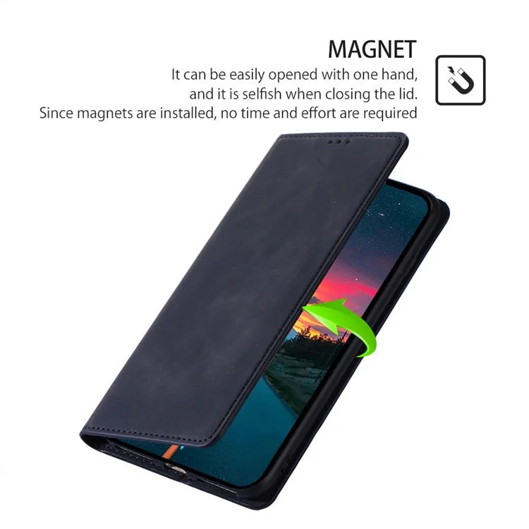 For Xiaomi Redmi Turbo 3 5G / Poco F6 5G Case PU Leather Stand Hidden Magnetic Phone Cover