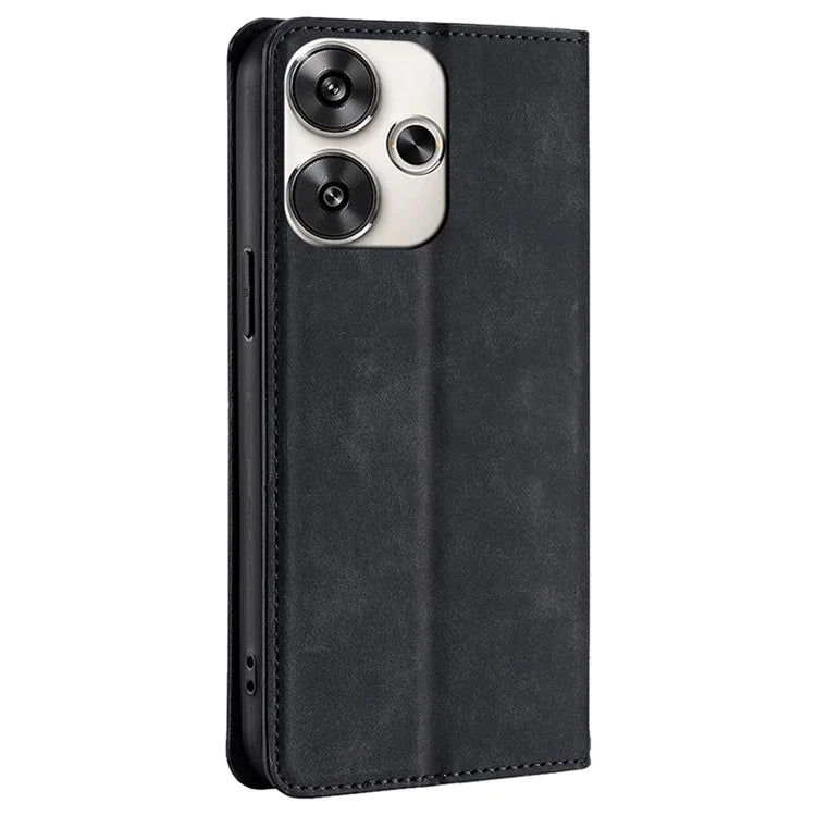 For Xiaomi Redmi Turbo 3 5G / Poco F6 5G Case PU Leather Stand Hidden Magnetic Phone Cover