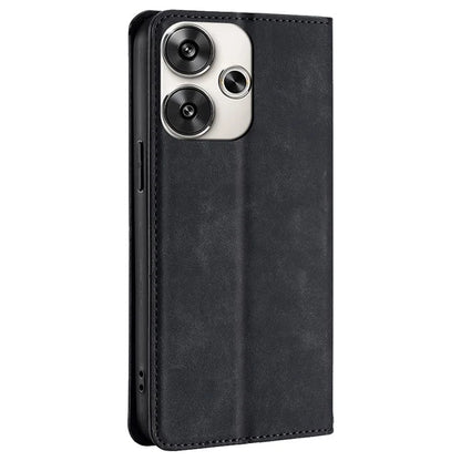 For Xiaomi Redmi Turbo 3 5G / Poco F6 5G Case PU Leather Stand Hidden Magnetic Phone Cover