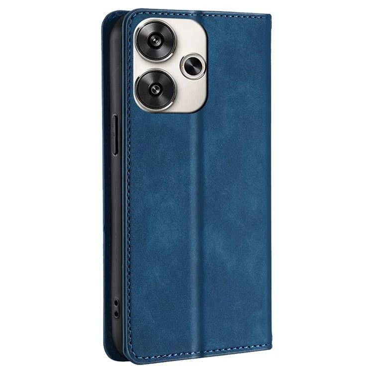 For Xiaomi Redmi Turbo 3 5G / Poco F6 5G Case PU Leather Stand Hidden Magnetic Phone Cover