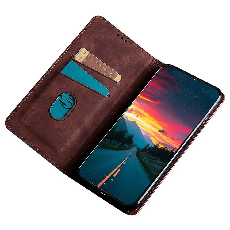 For Xiaomi Redmi Turbo 3 5G / Poco F6 5G Case PU Leather Stand Hidden Magnetic Phone Cover