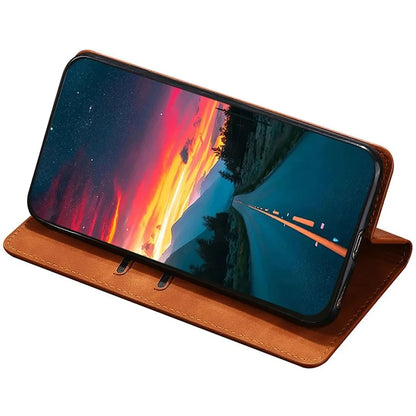 For Xiaomi Redmi Turbo 3 5G / Poco F6 5G Case PU Leather Stand Hidden Magnetic Phone Cover