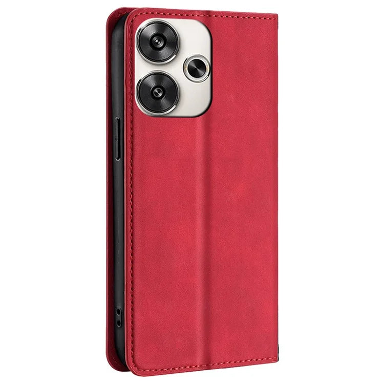 For Xiaomi Redmi Turbo 3 5G / Poco F6 5G Case PU Leather Stand Hidden Magnetic Phone Cover