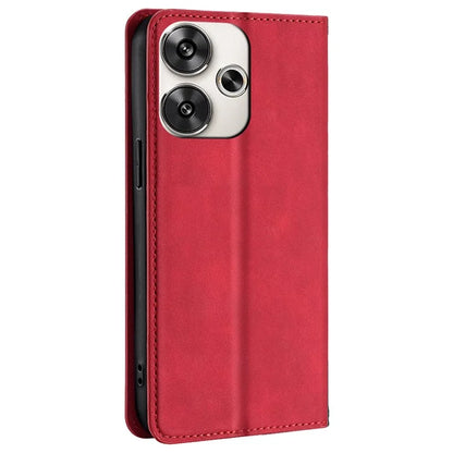 For Xiaomi Redmi Turbo 3 5G / Poco F6 5G Case PU Leather Stand Hidden Magnetic Phone Cover