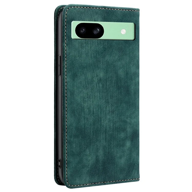 For Google Pixel 8a Wallet Case RFID Blocking Stand Leather Phone Cover