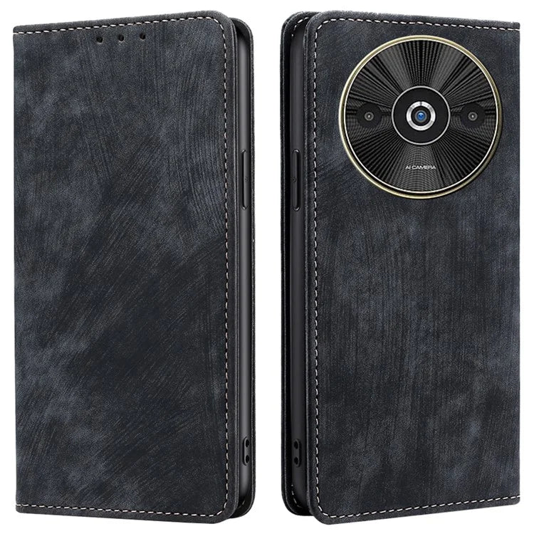 For Xiaomi Redmi A3 / Poco C61 4G Case RFID Blocking PU Leather TPU Shockproof Flip Cover
