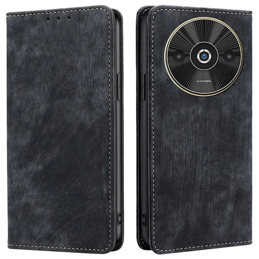 For Xiaomi Redmi A3 / Poco C61 4G Case RFID Blocking PU Leather TPU Shockproof Flip Cover