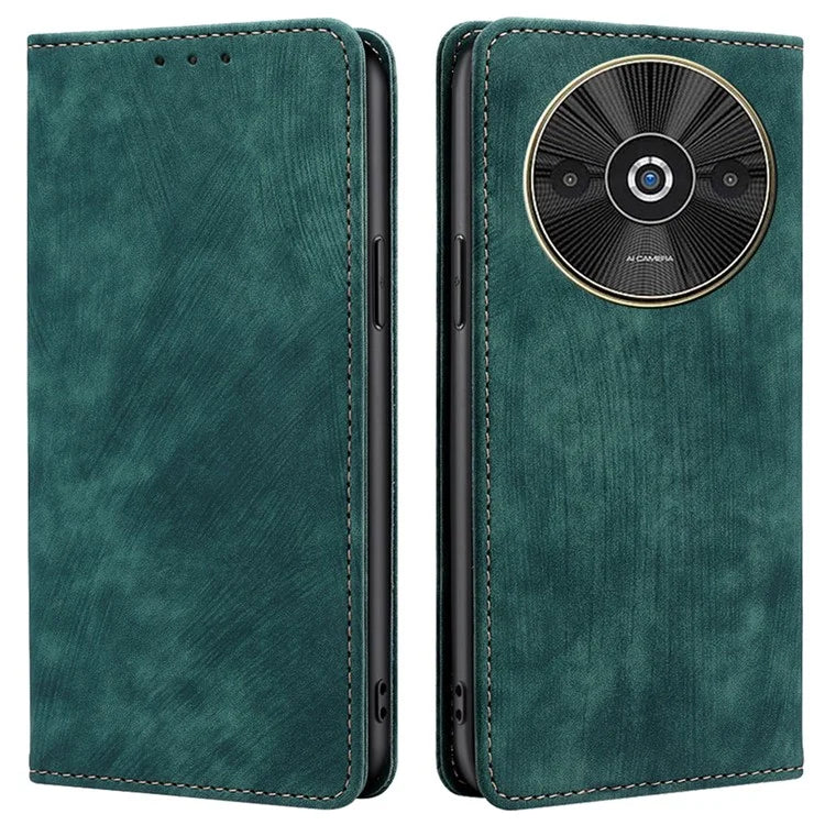 For Xiaomi Redmi A3 / Poco C61 4G Case RFID Blocking PU Leather TPU Shockproof Flip Cover