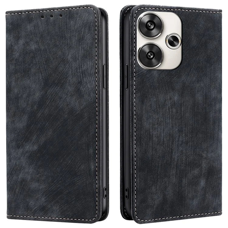 For Xiaomi Redmi Turbo 3 5G / Poco F6 5G Leather Case RFID Blocking Wallet Anti-Shock Phone Cover