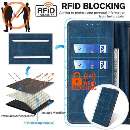 For Xiaomi Redmi Turbo 3 5G / Poco F6 5G Leather Case RFID Blocking Wallet Anti-Shock Phone Cover