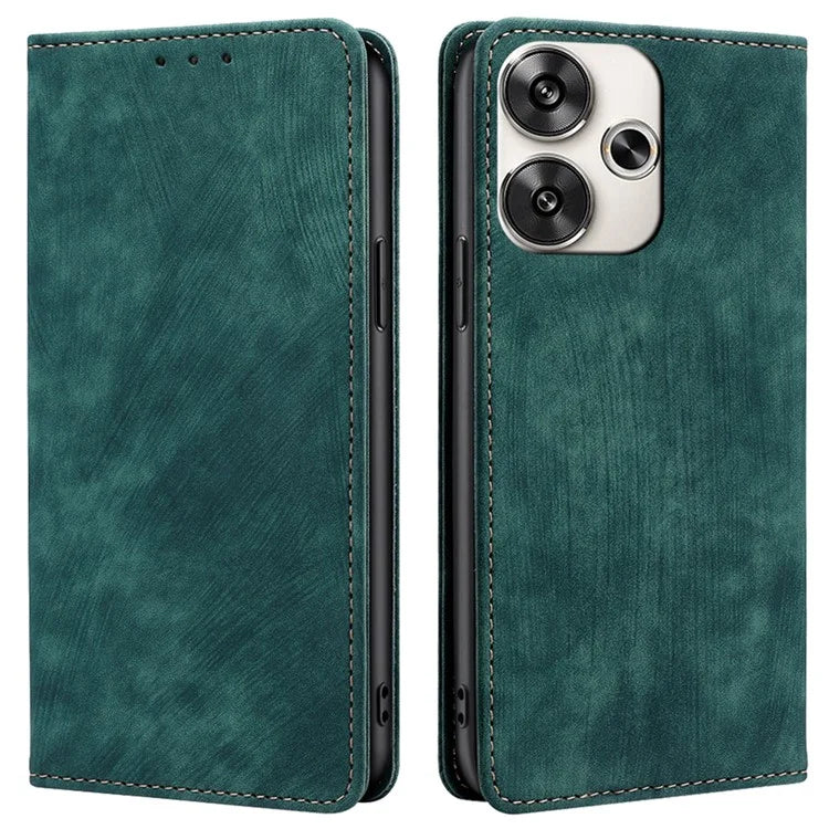 For Xiaomi Redmi Turbo 3 5G / Poco F6 5G Leather Case RFID Blocking Wallet Anti-Shock Phone Cover