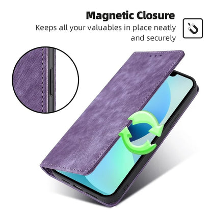 For Xiaomi Redmi Turbo 3 5G / Poco F6 5G Leather Case RFID Blocking Wallet Anti-Shock Phone Cover