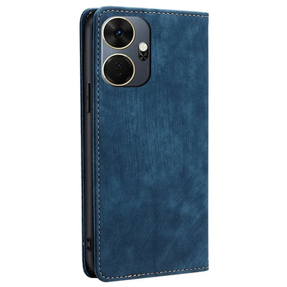 For itel P55+ Leather Case Stand Phone Cover with RFID Blocking Wallet