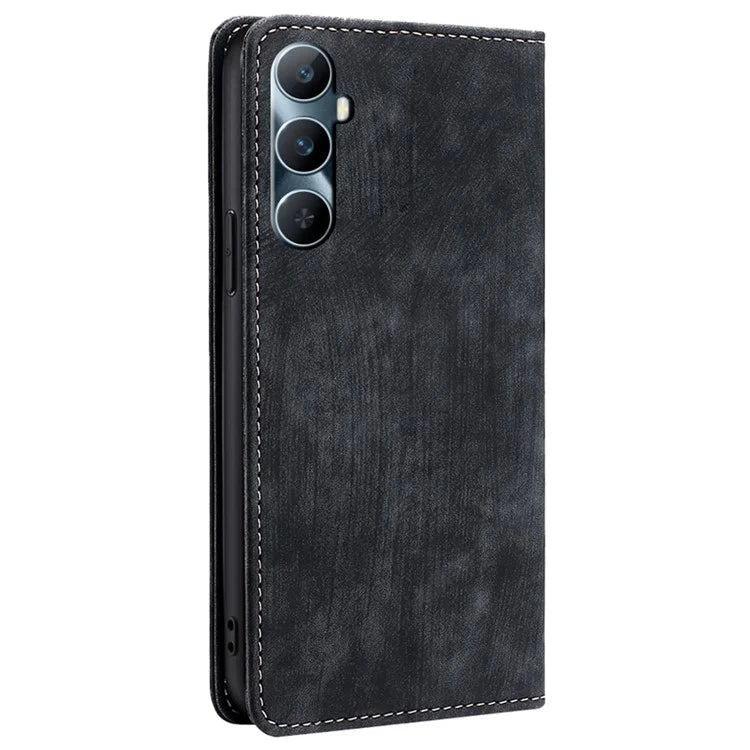 For Realme C65 4G Case RFID Blocking Wallet Phone Leather Cover with Stand