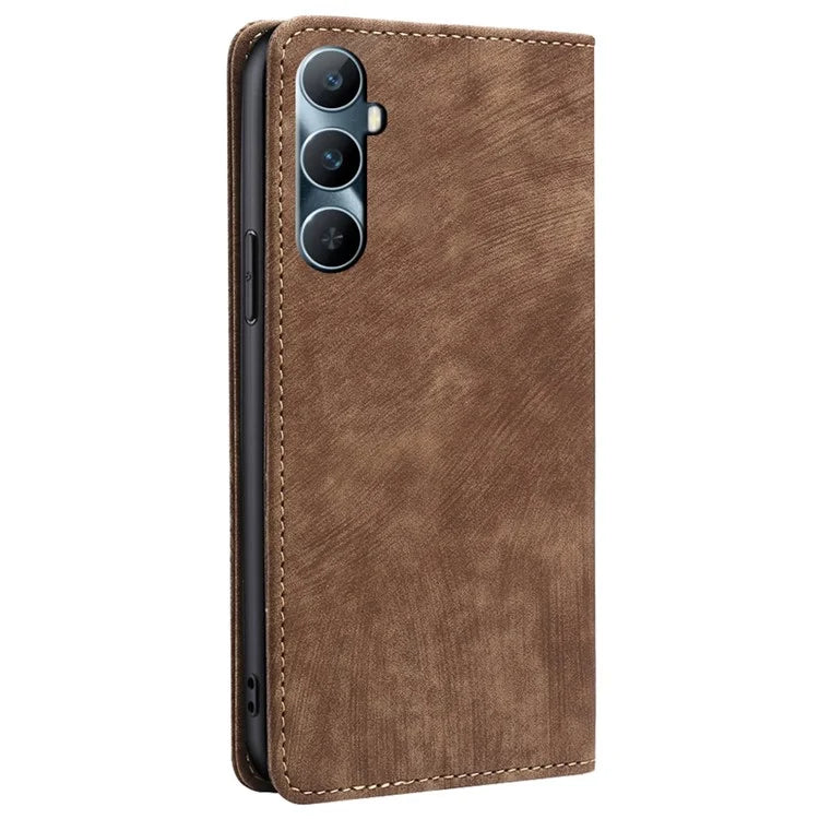 For Realme C65 4G Case RFID Blocking Wallet Phone Leather Cover with Stand