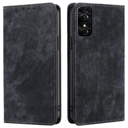 For TCL 50 SE Case PU Leather RFID Blocking Wallet Magnetic Closing Flip Phone Cover