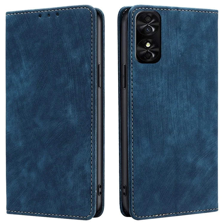 For TCL 50 SE Case PU Leather RFID Blocking Wallet Magnetic Closing Flip Phone Cover