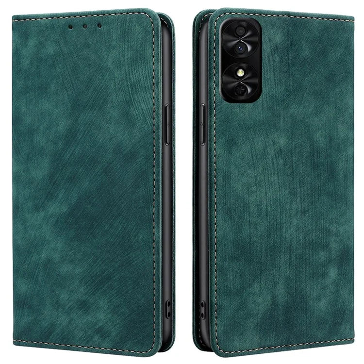 For TCL 50 SE Case PU Leather RFID Blocking Wallet Magnetic Closing Flip Phone Cover