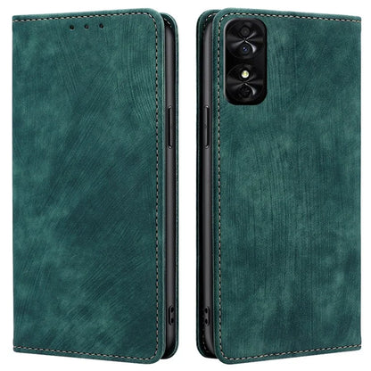 For TCL 50 SE Case PU Leather RFID Blocking Wallet Magnetic Closing Flip Phone Cover