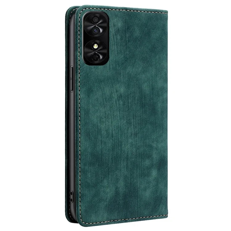 For TCL 50 SE Case PU Leather RFID Blocking Wallet Magnetic Closing Flip Phone Cover