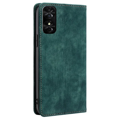 For TCL 50 SE Case PU Leather RFID Blocking Wallet Magnetic Closing Flip Phone Cover