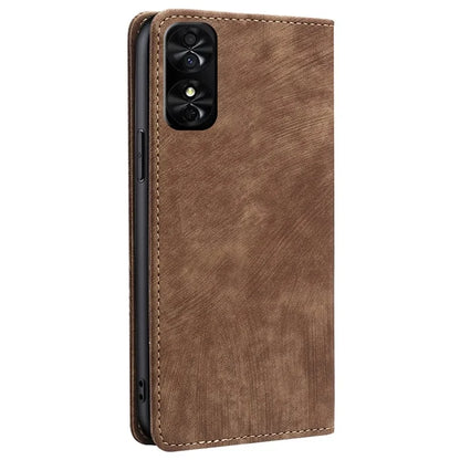 For TCL 50 SE Case PU Leather RFID Blocking Wallet Magnetic Closing Flip Phone Cover