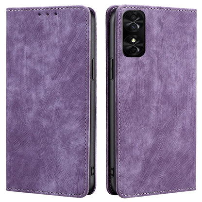 For TCL 50 SE Case PU Leather RFID Blocking Wallet Magnetic Closing Flip Phone Cover